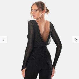 OW COLLECTION MESHA Rhinestone Blouse